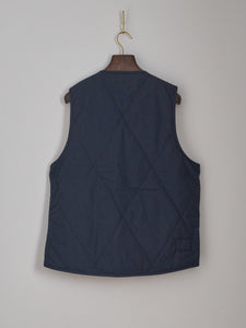 Reversible Military Liner Gilet in Navy/Orange