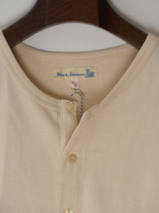 Men's Short Sleeve Loopwheeled Henley - 7.2oz Classic Fit (02 Nature)
