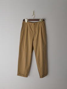 Unisex Pleated Front Pants - Relaxed Fit (16 Khaki)