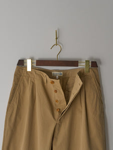 Unisex Pleated Front Pants - Relaxed Fit (16 Khaki)