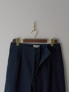 Unisex Pleated Front Pants - Relaxed Fit (51 Dark Navy)